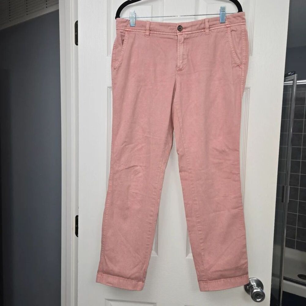 J.Crew Washed Dusty Pink Chinos Size 6 Straight Leg Mid Rise Casual Pants
